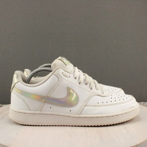 Nike Shoes - Nike Court Vision Low Sneakers Womens 10 White Leather Casual